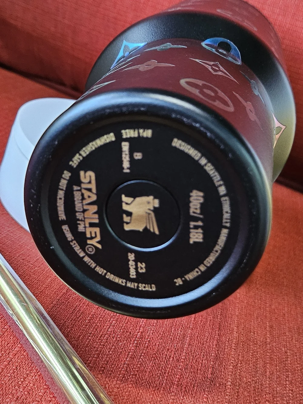 Stanley Custom Black Travel Tumbler with Holographic Accents - Picture 3 of 5